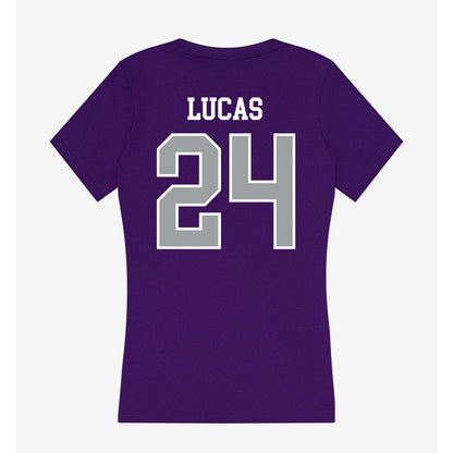 Tarleton State - NCAA Baseball : Aden Lucas - Women's V-Neck T-Shirt-1