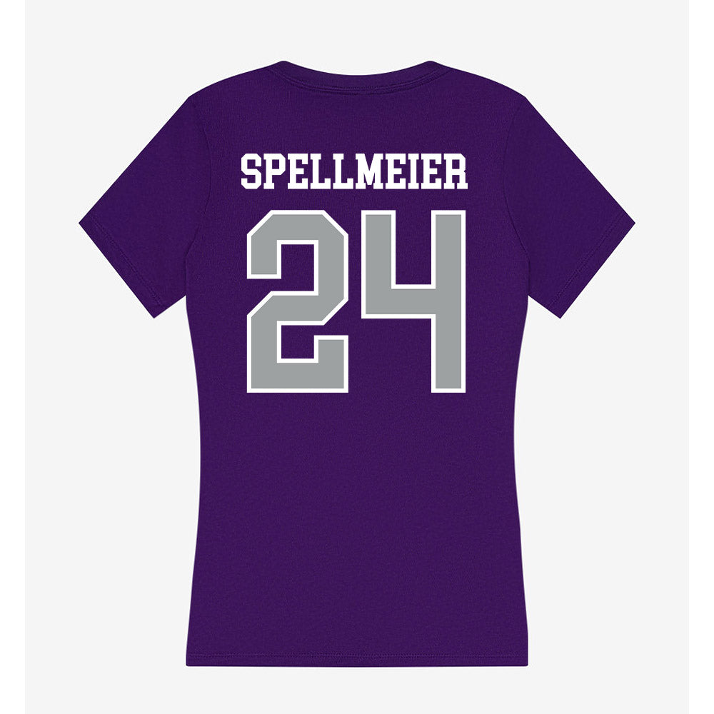 Tarleton State - NCAA Football : CJ Spellmeier - Women's V-Neck T-Shirt-1