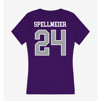 Tarleton State - NCAA Football : CJ Spellmeier - Women's V-Neck T-Shirt-1