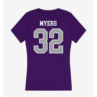 Tarleton State - NCAA Women's Basketball : Allie Myers - Women's V-Neck T-Shirt-1