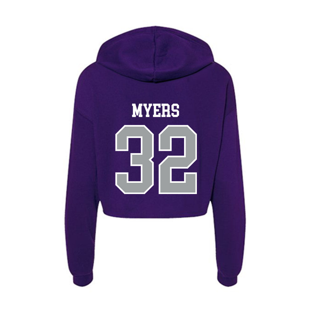 Tarleton State - NCAA Women's Basketball : Allie Myers - Women's Crop Fleece Hoodie-1