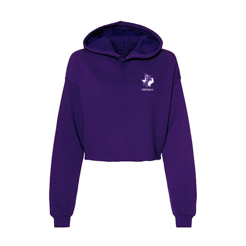 Tarleton State - NCAA Football : Tylan Hines - Women's Crop Fleece Hooded Sweatshirt-0