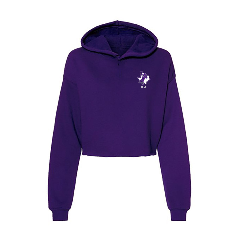 Tarleton State - NCAA Men's Golf : Cristobal Sepulveda - Women's Crop Fleece Hoodie-0