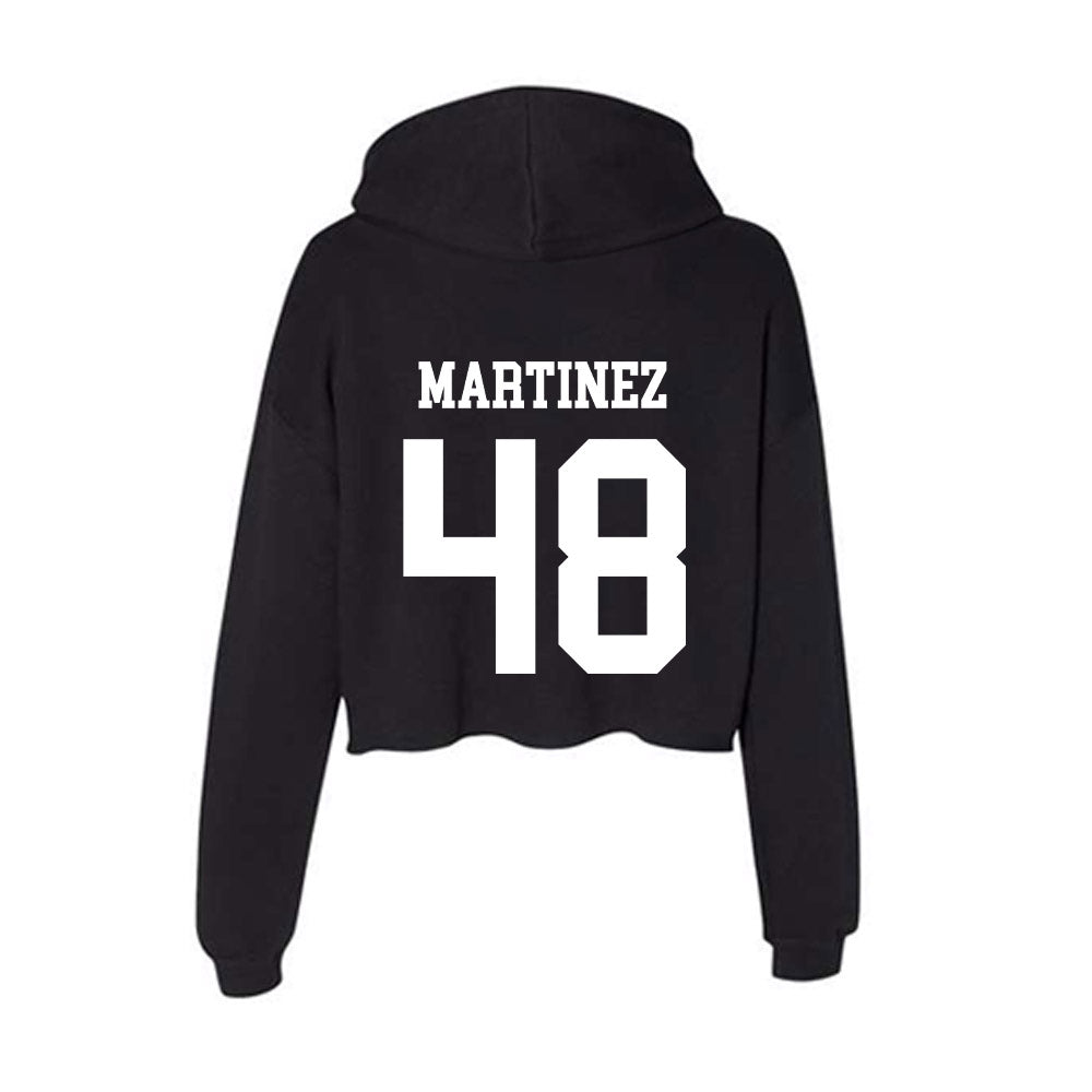UNC Wilmington - NCAA Baseball : Joshua Martinez - Women's Crop Fleece Hoodie-1