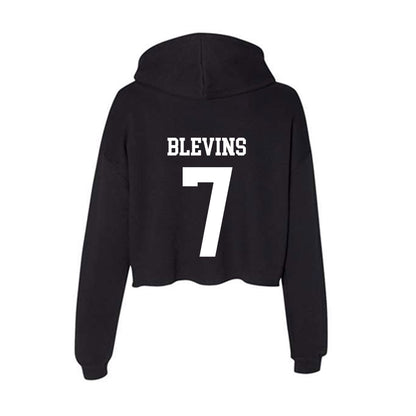 UNC Wilmington - NCAA Baseball : Cole Blevins - Women's Crop Fleece Hoodie-1