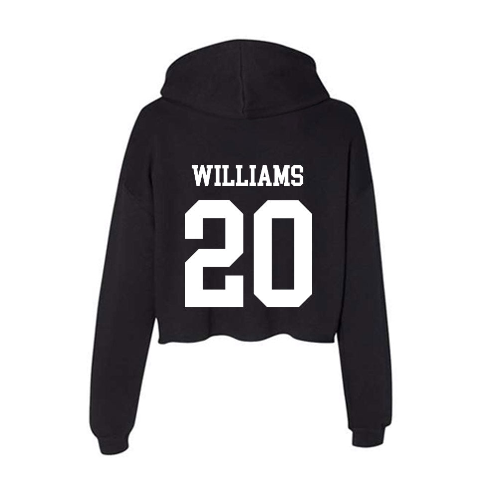 UNC Wilmington - NCAA Men's Soccer : Danny Williams - Women's Crop Fleece Hooded Sweatshirt-1