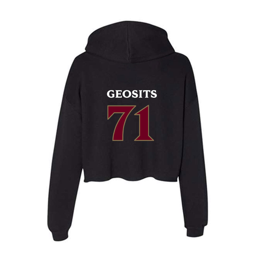 Elon - NCAA Football : Frank Geosits - Women's Crop Fleece Hoodie-1
