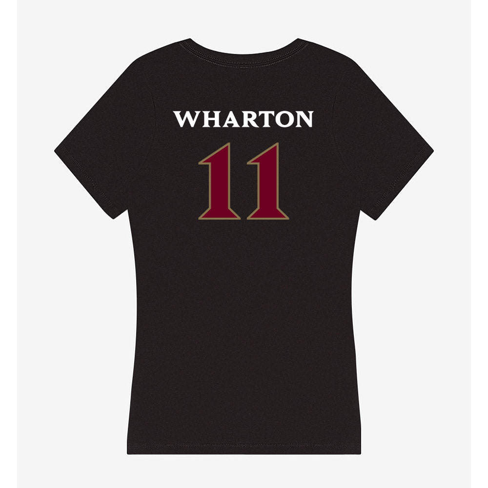 Elon - NCAA Men's Soccer : Alex Wharton - Women's V-Neck T-Shirt-1