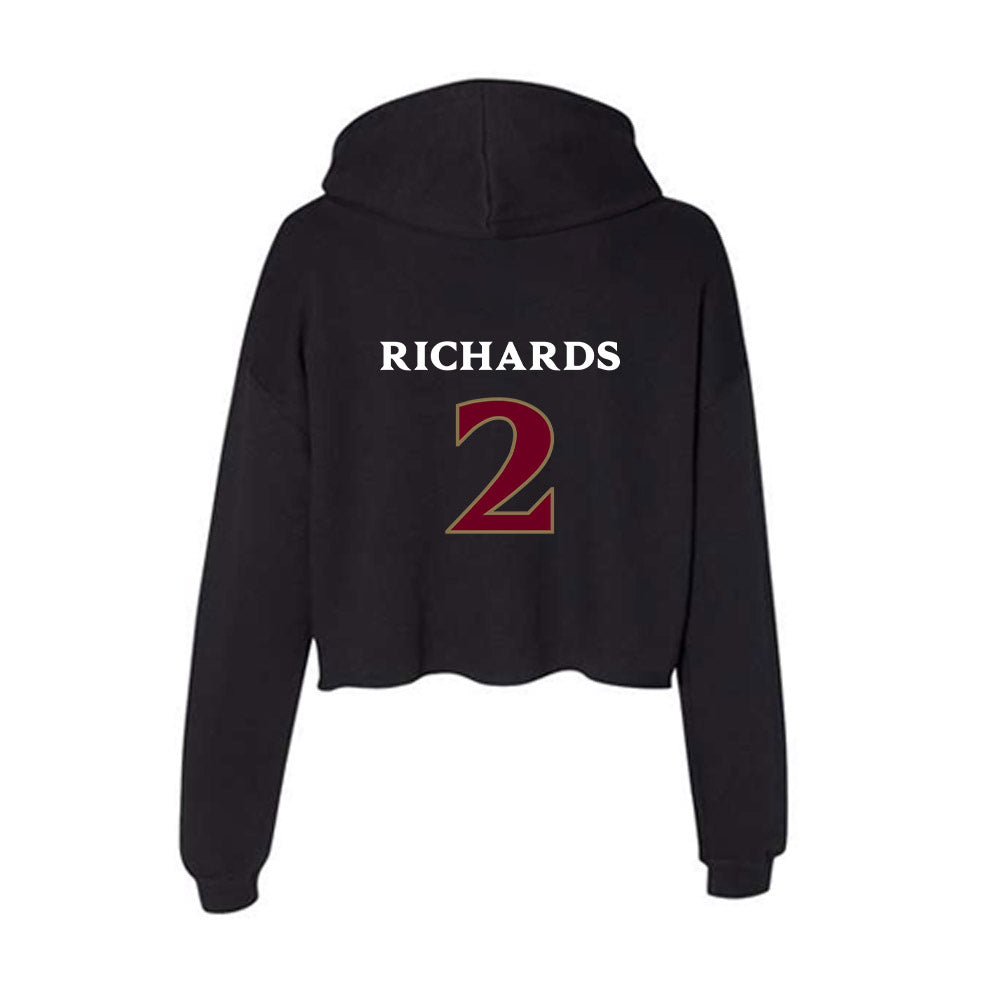 Elon - NCAA Baseball : Liam Richards - Women's Crop Fleece Hoodie-1