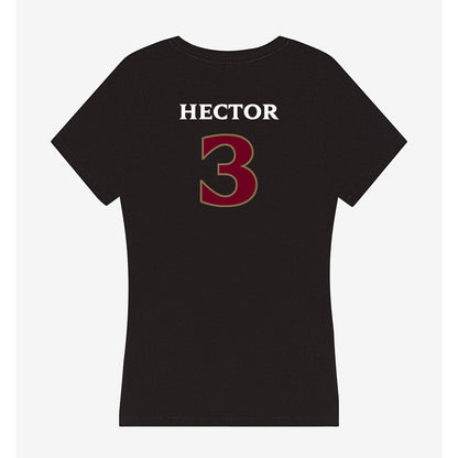 Elon - NCAA Football : Cj Hector - Women's V-Neck T-Shirt-1