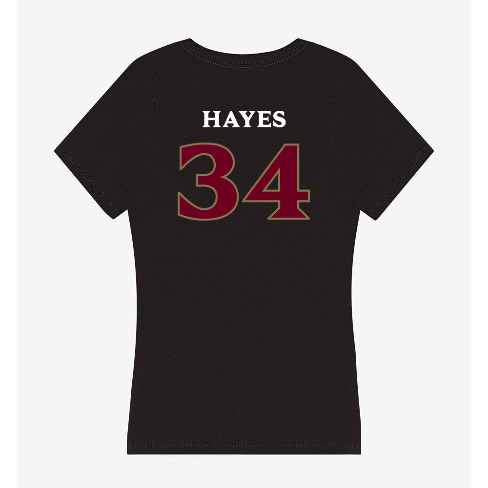Elon - NCAA Football : Nathan Hayes - Women's V-Neck T-Shirt-1