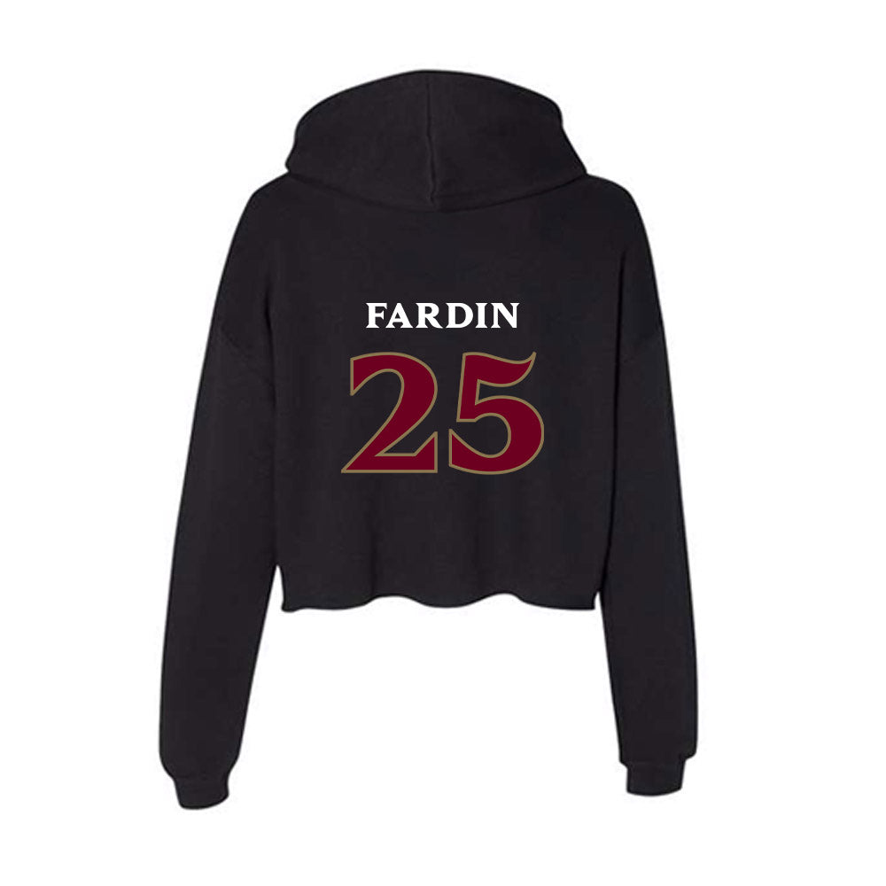 Elon - NCAA Women's Lacrosse : Jamie Fardin - Women's Crop Fleece Hoodie-1