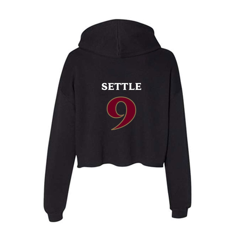 Elon - NCAA Softball : Emily Settle - Women's Crop Fleece Hoodie-1
