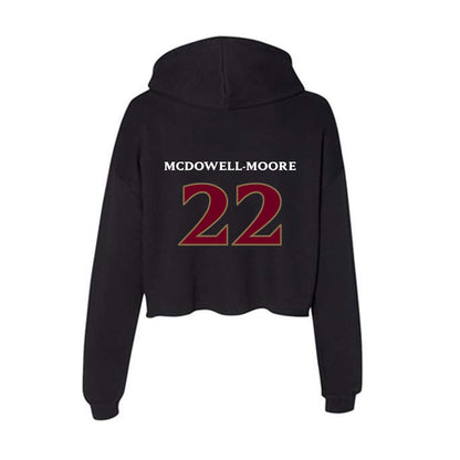 Elon - NCAA Football : Kamerin McDowell-Moore - Women's Crop Fleece Hooded Sweatshirt-1