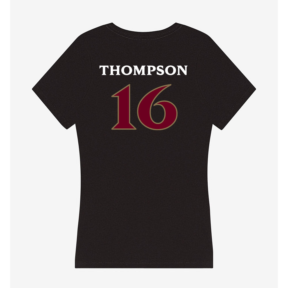 Elon - NCAA Men's Soccer : Diego Thompson - Women's V-Neck T-Shirt-1