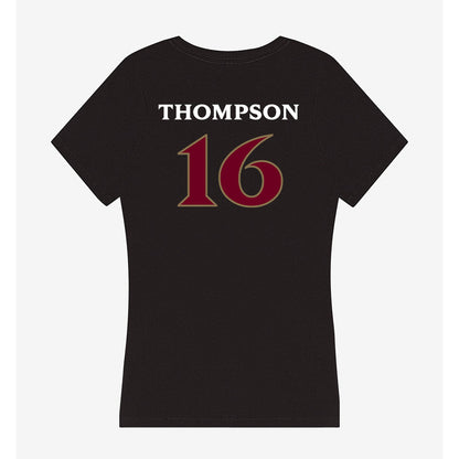 Elon - NCAA Men's Soccer : Diego Thompson - Women's V-Neck T-Shirt-1
