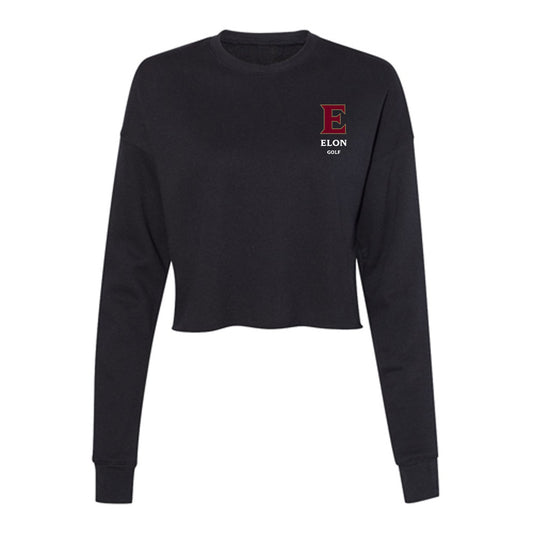 Elon - NCAA Men's Golf : Martin Saquicoray - Women's Cropped Crew Fleece-0