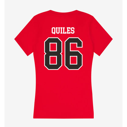 St. Francis - NCAA Football : Efrain Quiles - Women's V-Neck T-Shirt-1