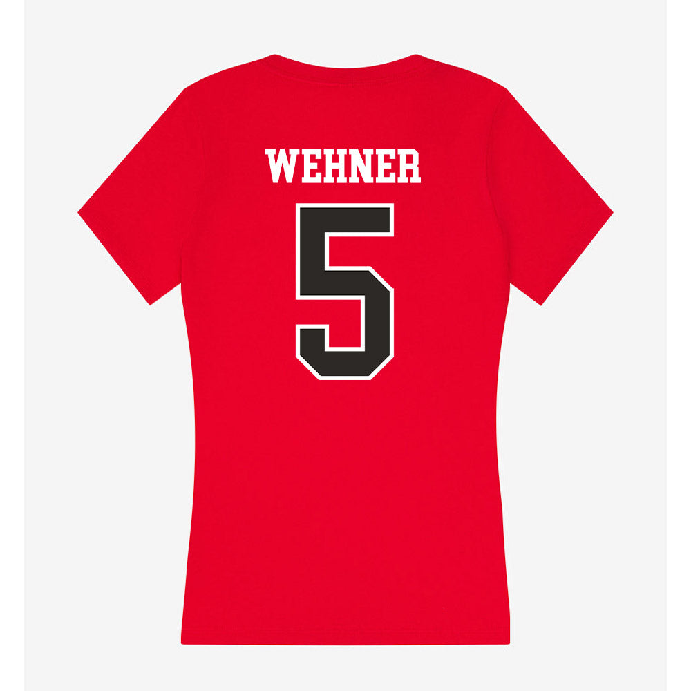 St. Francis - NCAA Football : Payton Wehner - Women's V-Neck T-Shirt-1