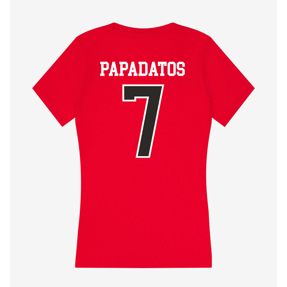 St. Francis - NCAA Men's Basketball : Paris Papadatos - Women's V-Neck T-Shirt-1