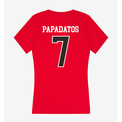 St. Francis - NCAA Men's Basketball : Paris Papadatos - Women's V-Neck T-Shirt-1