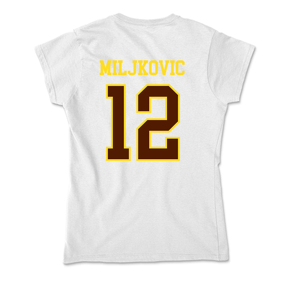 Western Michigan - NCAA Women's Basketball : Isabella Miljkovic - Soft Style Women’s T-Shirt-1