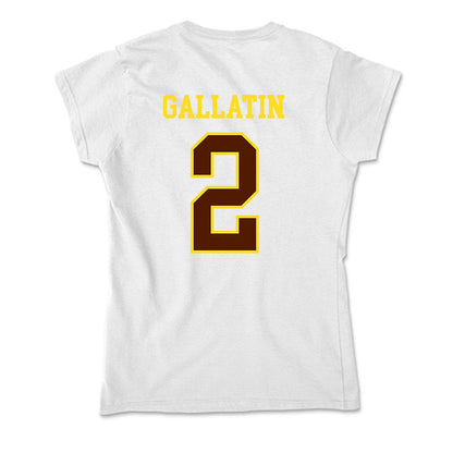 Western Michigan - NCAA Men's Ice Hockey : Grady Gallatin - Soft Style Women’s T-Shirt-1