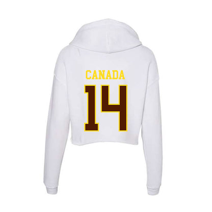 Western Michigan - NCAA Women's Soccer : Madi Canada - Women's Crop Fleece Hoodie-1