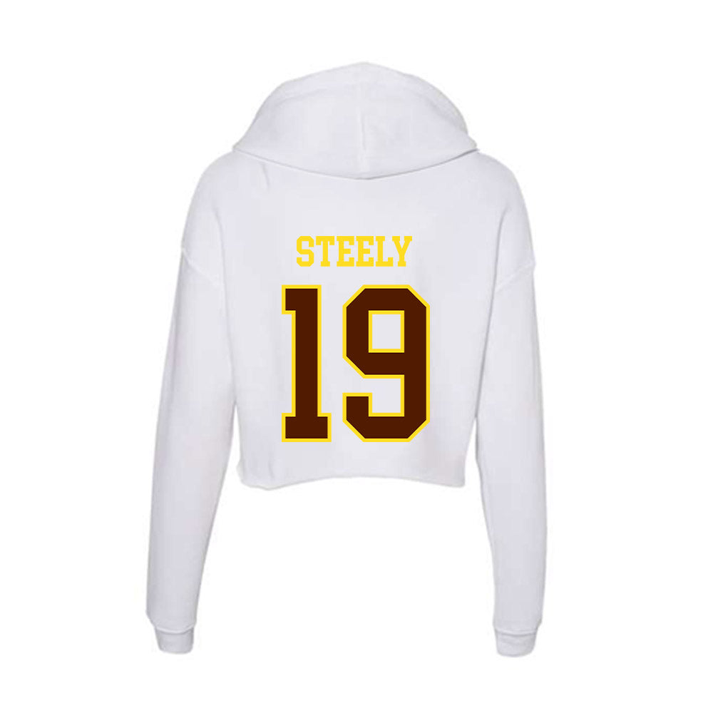 Western Michigan - NCAA Football : Braden Steely - Women's Crop Fleece Hoodie-1