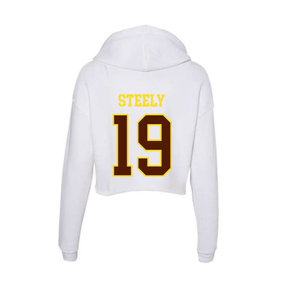 Western Michigan - NCAA Football : Braden Steely - Women's Crop Fleece Hoodie-1