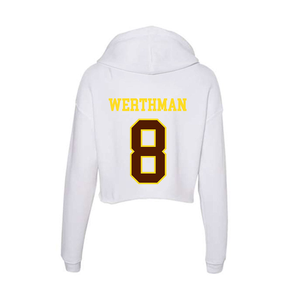 Western Michigan - NCAA Women's Soccer : Abby Werthman - Women's Crop Fleece Hoodie-1