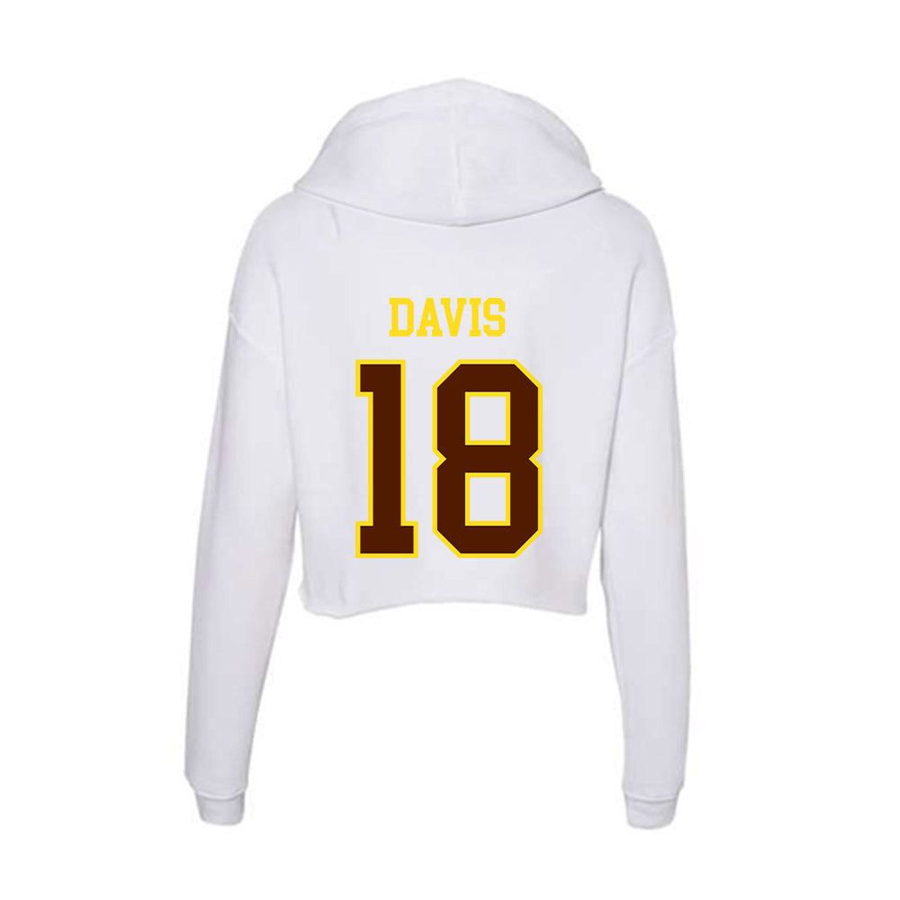 Western Michigan - NCAA Football : Micah Davis - Women's Crop Fleece Hoodie-1