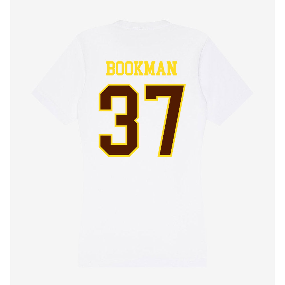 Western Michigan - NCAA Men's Ice Hockey : Zach Bookman - Women's V-Neck T-Shirt-1