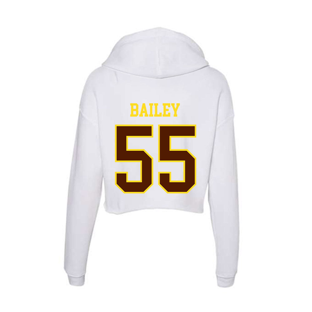 Western Michigan - NCAA Football : Jacob Bailey - Women's Crop Fleece Hoodie-1