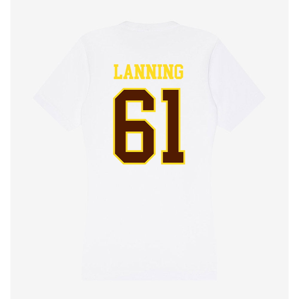 Western Michigan - NCAA Football : Parker Lanning - Women's V-Neck T-Shirt-1