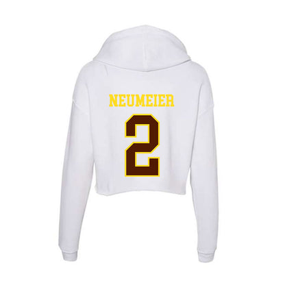Western Michigan - NCAA Men's Ice Hockey : Michael Neumeier - Women's Crop Fleece Hooded Sweatshirt-1
