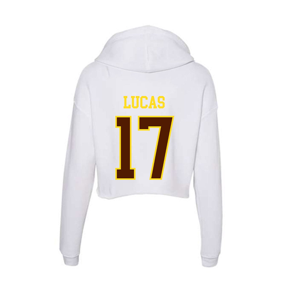 Western Michigan - NCAA Football : Elijah Lucas - Women's Crop Fleece Hoodie-1