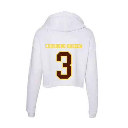 Western Michigan - NCAA Men's Ice Hockey : Cole Crusberg-Roseen - Women's Crop Fleece Hoodie-1