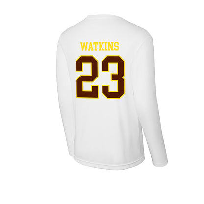 Western Michigan - NCAA Men's Basketball : DeAaron Watkins - Activewear Long Sleeve T-Shirt-1