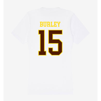 Western Michigan - NCAA Football : KJ Burley - Women's V-Neck T-Shirt-1
