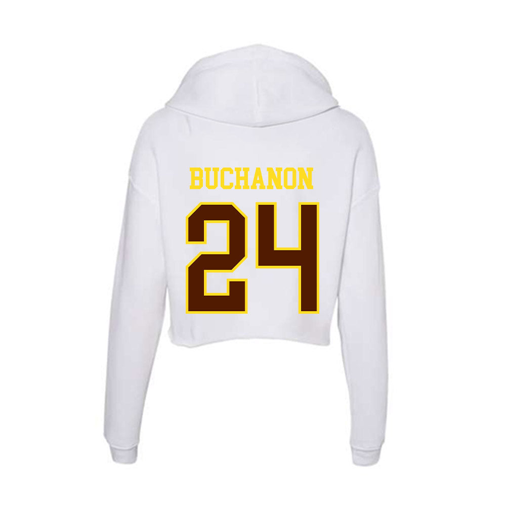 Western Michigan - NCAA Women's Basketball : Kaylyn Buchanon - Women's Crop Fleece Hoodie-1
