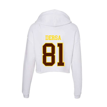 Western Michigan - NCAA Football : Michael Dersa - Women's Crop Fleece Hoodie-1
