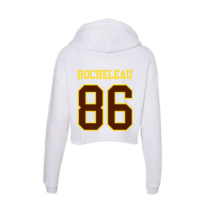 Western Michigan - NCAA Football : Ryan Rocheleau - Women's Crop Fleece Hooded Sweatshirt-1