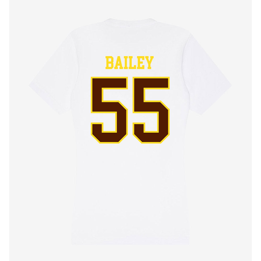 Western Michigan - NCAA Football : Jacob Bailey - Women's V-Neck T-Shirt-1