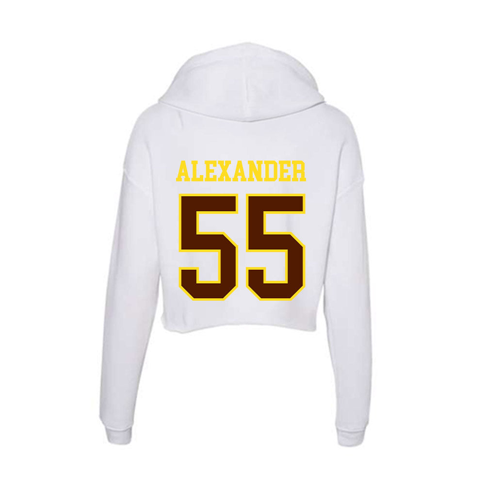 Western Michigan - NCAA Football : Blair Alexander - Women's Crop Fleece Hooded Sweatshirt-1