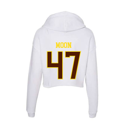 Western Michigan - NCAA Football : Domanick Moon - Women's Crop Fleece Hoodie-1