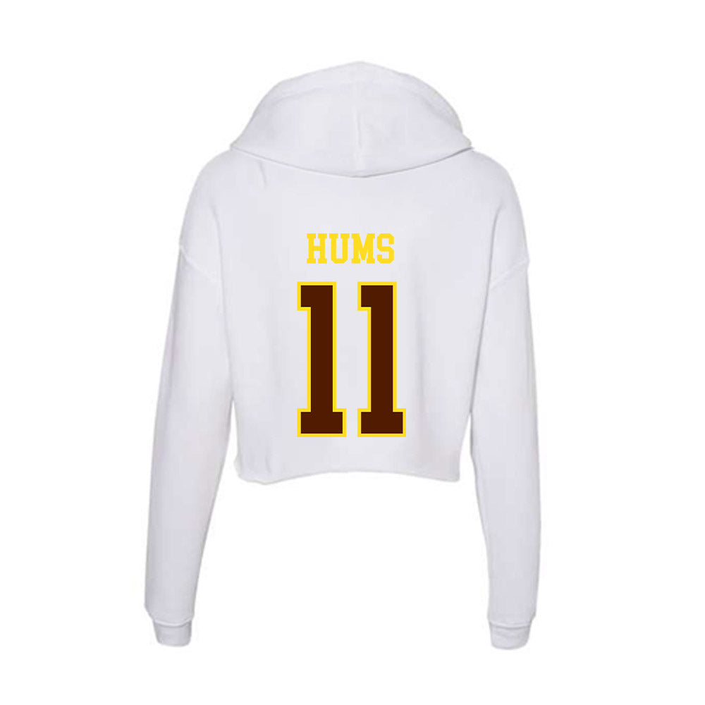 Western Michigan - NCAA Baseball : Cooper Hums - Women's Crop Fleece Hoodie-1