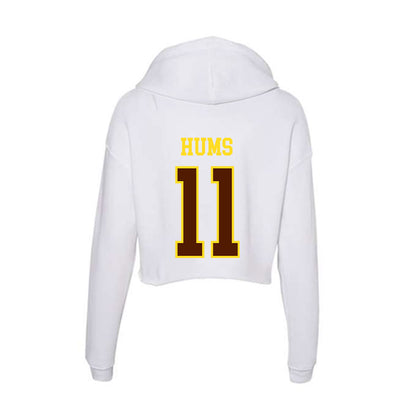 Western Michigan - NCAA Baseball : Cooper Hums - Women's Crop Fleece Hoodie-1