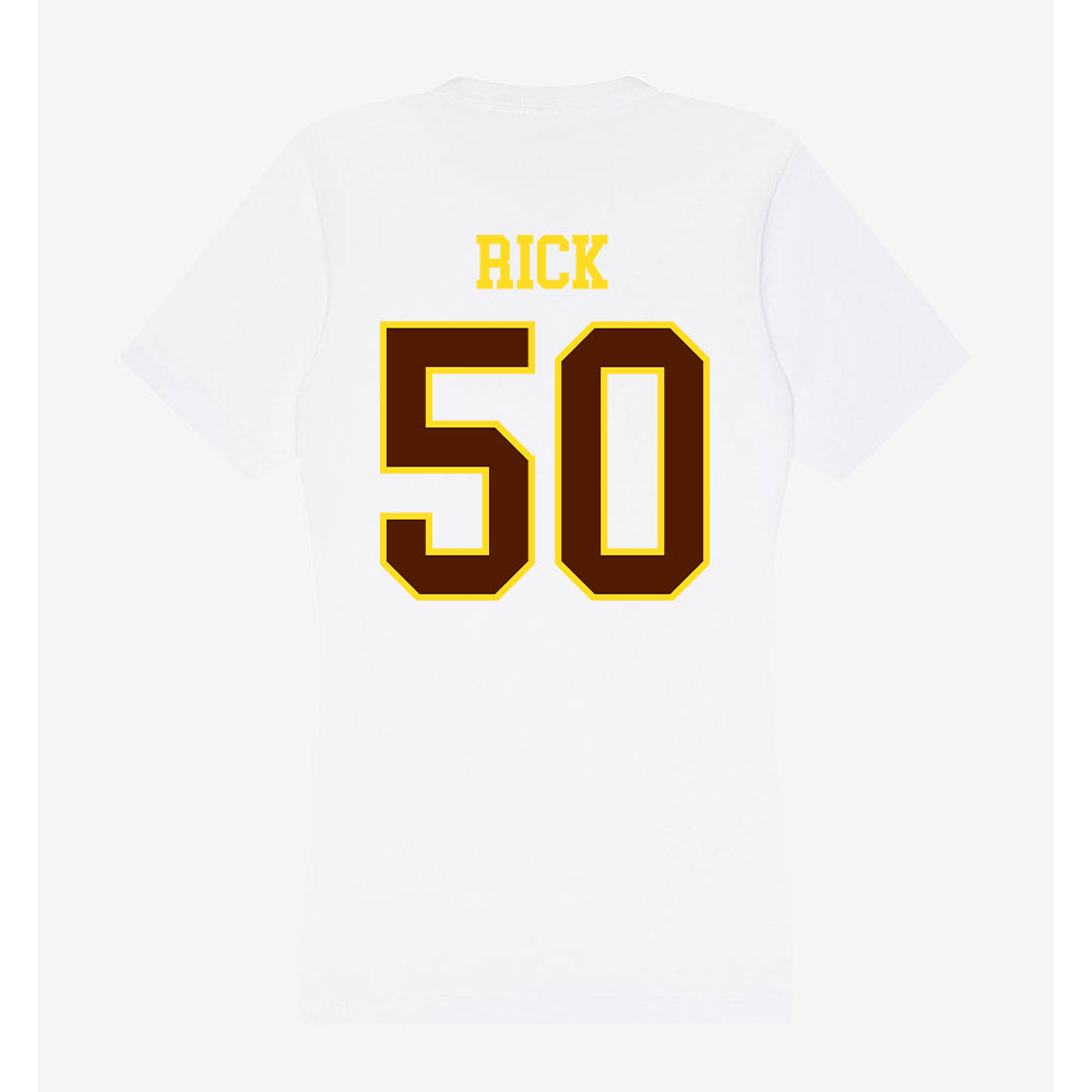 Western Michigan - NCAA Baseball : Lucas Rick - Women's V-Neck T-Shirt-1