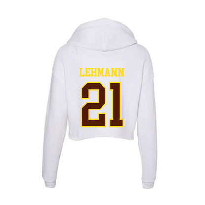 Western Michigan - NCAA Baseball : Adam Lehmann - Women's Crop Fleece Hoodie-1